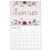 Elegante Rosa Blushrose 2026 Kalender (Jan 2027)