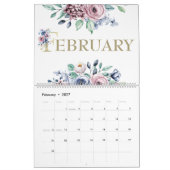 Elegante Rosa Blushrose 2026 Kalender (Feb 2027)