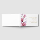 Elegante rosa Blüte auf Beerdigung des Gedächtniss Gästebuch (Voll)