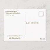 Elegante rosa Blüte in einer Hochzeitsfeier Postkarte (Rückseite)