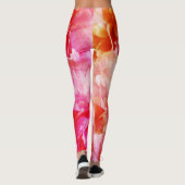 Elegante rosa Blüten Leggings (Rückseite)