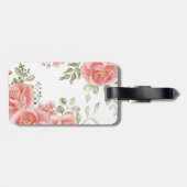 Elegante Rosa Blütenfarben Gepäckanhänger (Rückseite horizontal)