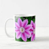 Elegante Rosa Blütengrün Kaffeetasse (Links)