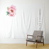 Elegante rosa Blütenmuster Wandteppich (Beispiel (Horizontal))