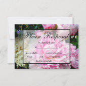 Elegante Rosa-Blütenperle UAWG RSVP Karte (Vorderseite)