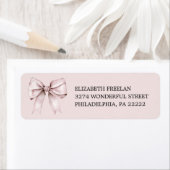 Elegante rosa Bogen-Rücksendeadresse (Insitu)