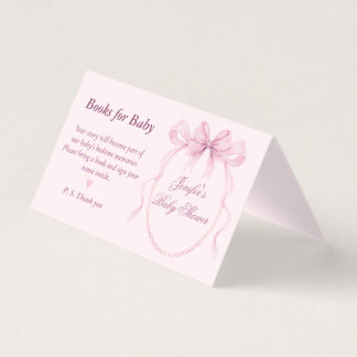 Elegante rosa Bogen Thema Bücher für Baby Karte