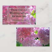 Elegante Rosa Boho Blumen Blume Hydrangeas Begleitkarte (Vorne/Hinten)