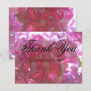 Elegante Rosa Boho Blumen Blume Hydrangeas Dankeskarte