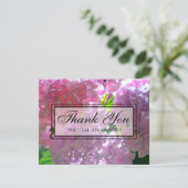 Elegante Rosa Boho Blumen Blume Hydrangeas Dankeskarte (Stehend Vorderseite)