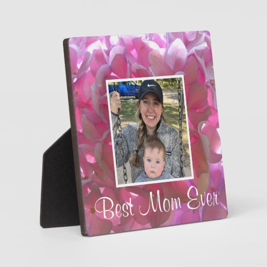 Elegante Rosa Boho Blumen Blume Hydrangeas Fotoplatte (Vorderseite)