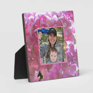 Elegante Rosa Boho Blumen Blume Hydrangeas Fotoplatte