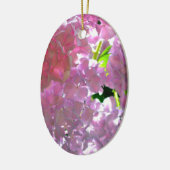 Elegante Rosa Boho Blumen Blume Hydrangeas Keramik Ornament (Links)