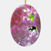 Elegante Rosa Boho Blumen Blume Hydrangeas Keramik Ornament (Vorne)