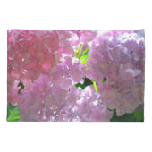 Elegante Rosa Boho Blumen Blume Hydrangeas Kissenbezug (Rückseite)