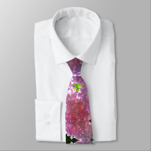 Elegante Rosa Boho Blumen Blume Hydrangeas Krawatte