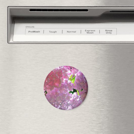 Elegante Rosa Boho Blumen Blume Hydrangeas Magnet (In Situ (Geschirrspüler))