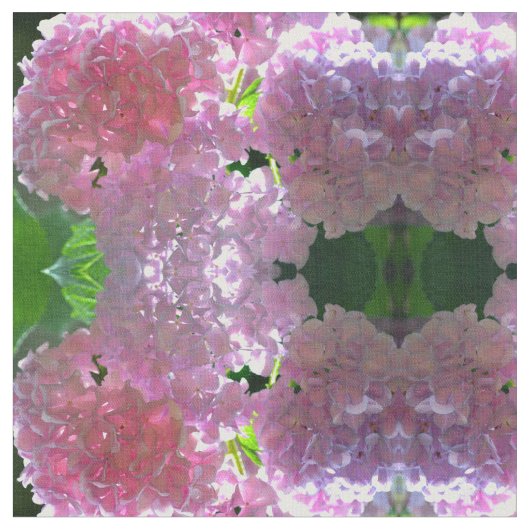 Elegante Rosa Boho Blumen Blume Hydrangeas Stoff (Nahaufnahme)