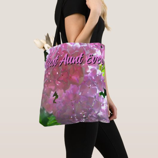 Elegante Rosa Boho Blumen Blume Hydrangeas Tasche (Von Nahem)