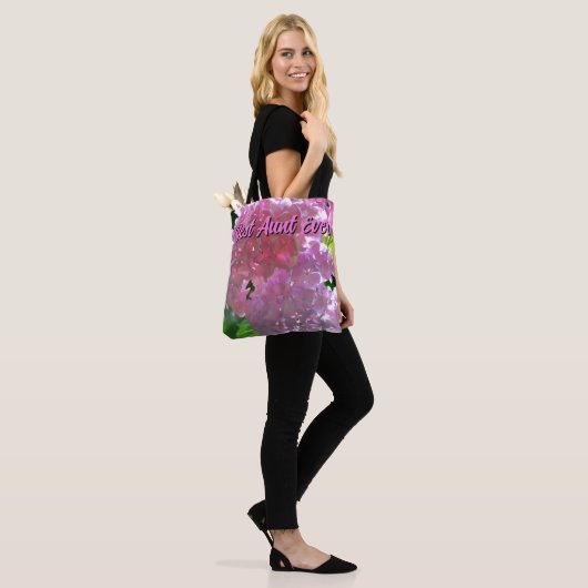 Elegante Rosa Boho Blumen Blume Hydrangeas Tasche (Am Model)