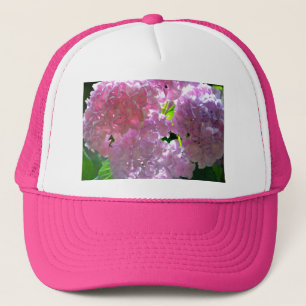 Elegante Rosa Boho Blumen Blume Hydrangeas Truckerkappe