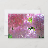 Elegante rosa Boho Blumen Blume Hydrangeas UAWG Save The Date (Rückseite)