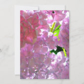 Elegante Rosa Boho Blüten Hydrangeas Hochzeit Einladung (Rückseite)