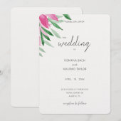 Elegante Rosa Boho Frische Pasta machen Einladung (Vorne/Hinten)