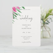 Elegante Rosa Boho Frische Pasta machen Einladung (Stehend Vorderseite)