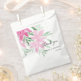 Elegante Rosa Boho Wasserfarben Geschenktütchen