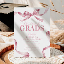 Elegante Rosa-Bow-Gemeinsame Graduierungspartei