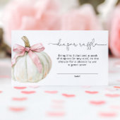 Elegante rosa Bow Pumpkin Diaper Raffle Card Begleitkarte