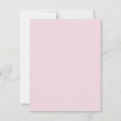 Elegante rosa Bow-Taufe Einladung (Rückseite)