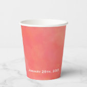 Elegante rosa Braut zum Hochzeitsfest Brautparty Pappbecher (Rückseite)