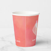 Elegante rosa Braut zum Hochzeitsfest Brautparty Pappbecher (Rechts)