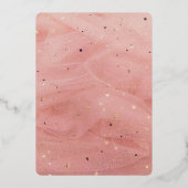 Elegante Rosa-Brautparty-Rose Gold Folieneinladung (Rückseite)