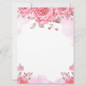 Elegante rosa Bridal Dusche Einladung (Rückseite)