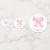 elegante Rosa Bugmädchen Babydusche niedliches Fot Konfetti (Vorderseiten)