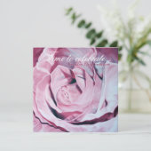 Elegante Rosa Celebrate Geburtstagsparty einladen Einladung (Stehend Vorderseite)