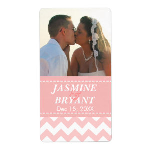 Elegante rosa Chevron-Muster-Hochzeit
