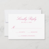 Elegante Rosa Chinoiserie Viktorianische Blumenhoc RSVP Karte (Vorderseite)