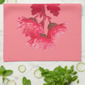 Elegante rosa Chrysantheme Geschirrtuch (Gefaltet)