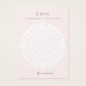Elegante rosa Circle Motif Earring Display Card (Vorderseite)