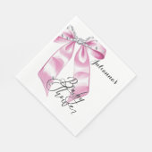 Elegante Rosa Coquette Girl Babydusche Serviette (Ecke)