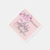 Elegante Rosa Coquette Girl Babydusche Serviette (Ecke)