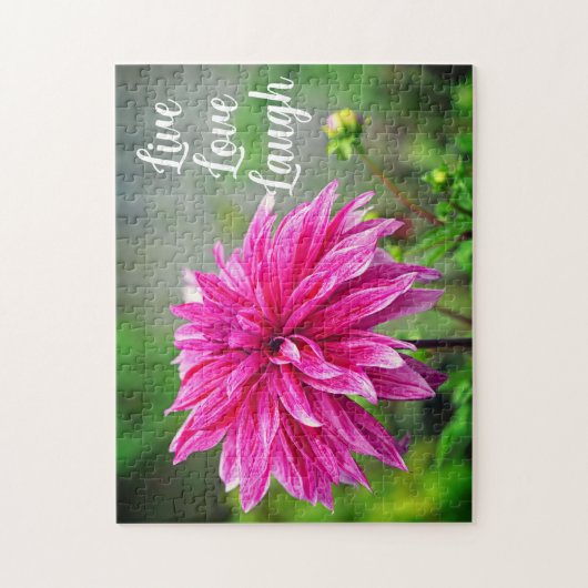 Elegante Rosa Dahlia Garden Blume Motivierend Puzzle (Vertikal)