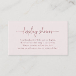 Elegante rosa Display-Duschkarte Begleitkarte