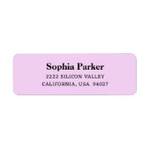 Elegante, rosa einfache SkriptWedding-Rücksendeadr (Vorne)