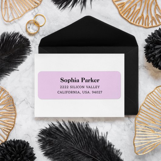 Elegante, rosa einfache SkriptWedding-Rücksendeadr