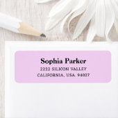 Elegante, rosa einfache SkriptWedding-Rücksendeadr